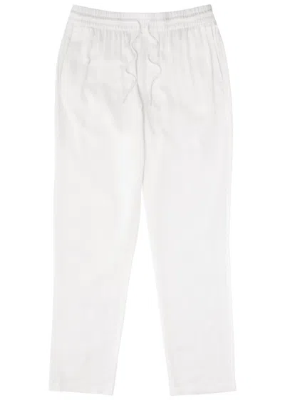 Les Deux Patrick Tapered Linen-blend Trousers In Ecru