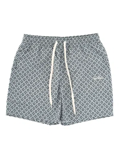 Les Deux Patterned Sea Swim Shorts In Green