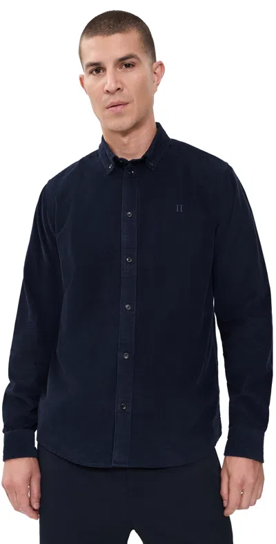 Les Deux Pinwale Corduroy Shirt Dark Navy