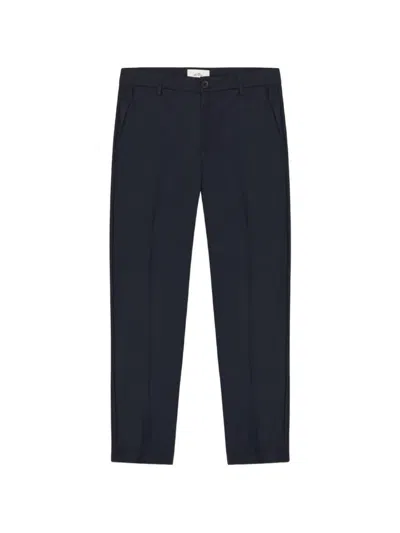 Les Deux Pressed-crease Slim-fit Trousers In Blue