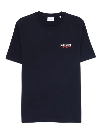 Les Deux Racing Organic Cotton T-shirt In Black