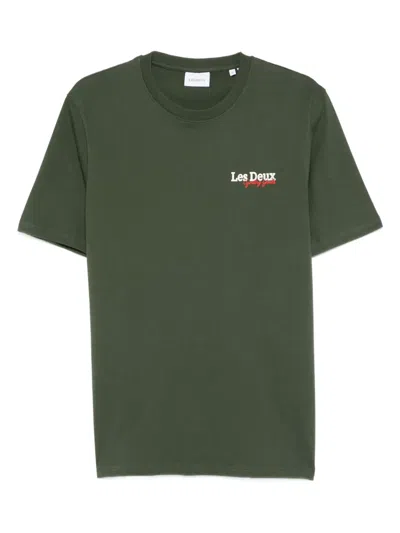 Les Deux Racing Organic-cotton T-shirt In Burgundy