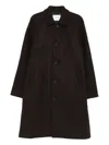 Les Deux Raglan-sleeve Button Coat In Brown