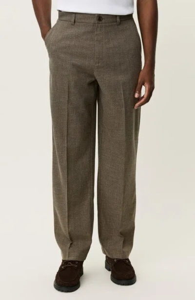 Les Deux Randall Mélange Suit Pants In Brown