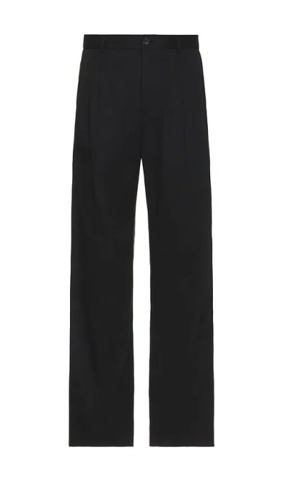 Les Deux Randall Pleated Twill Suit Pants In Navy