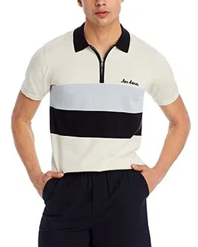 Les Deux Raul Knit Polo In Ivory/black