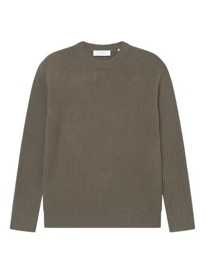 Les Deux Ribbed Crew-neck Jumper In Brown