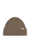 Les Deux Ribbed Folded Beanie In Brown