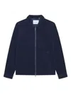 Les Deux Ribbed Zip-fastening Jacket In Blue