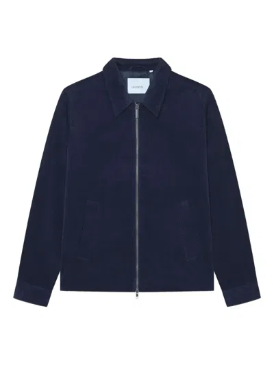 Les Deux Ribbed Zip-fastening Jacket In Blue