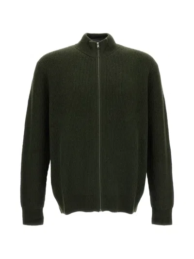 Les Deux Ribbed Zip-up Cardigan In Black