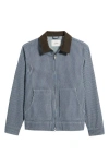 Les Deux Robert Stripe Jacket In Blue