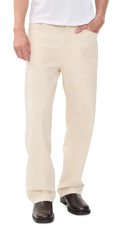 Les Deux Roi Carpenter Herringbone Pants Ivory