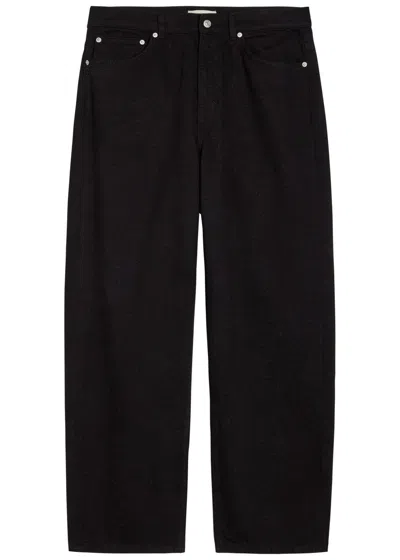 Les Deux Roi Floral Straight-leg Print Denim Jeans In Orange