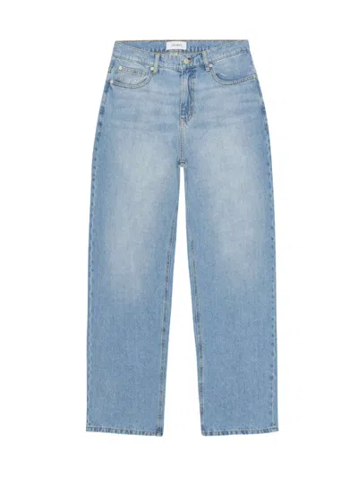 Les Deux Roi Washed Denim Straight Leg Jeans - Light Indigo Washed In Blue