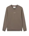 Les Deux Round Collar Long Sleeve Sweater In Brown