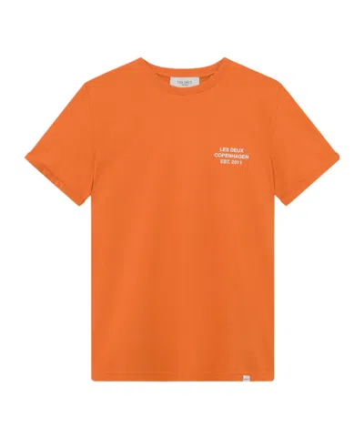 Les Deux Round-necked T-shirt In Orange