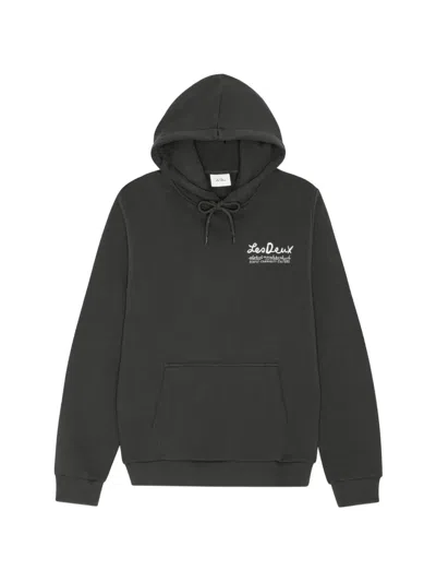 Les Deux Rural Graphic-print Drawstring Hoodie In Green