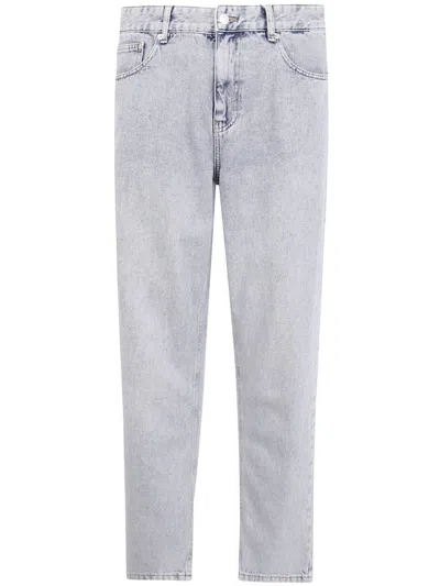 Les Deux "ryder" Washed Denim Jeans Clothing In Gray