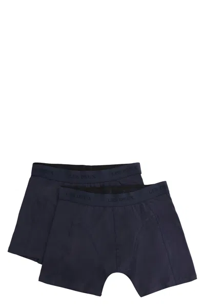 Les Deux Set Of Two Cotton Warren Boxers With Logoed Elastic Band