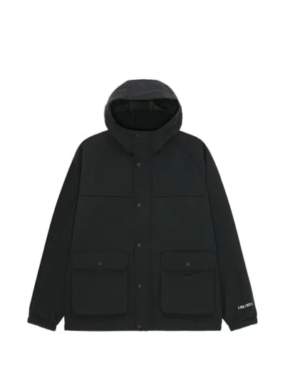 Les Deux Shell Hooded Jacket In Black
