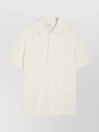 Les Deux Short Sleeve Shirt Silk Nylon Blend In Pink