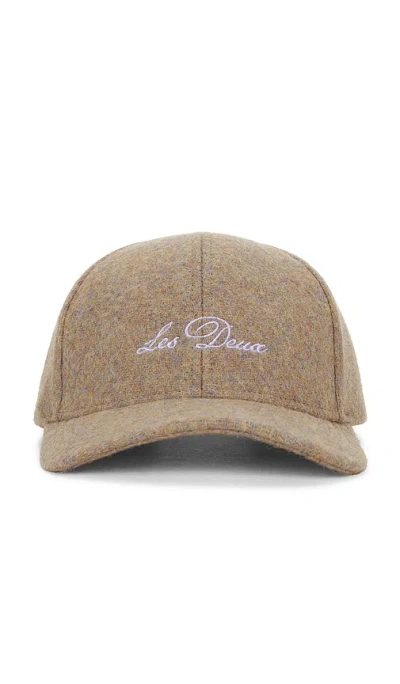 Les Deux Signature Wool Baseball Cap In Multicolor