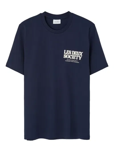 Les Deux Society T-shirt In Blue