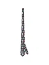 Les Deux Stamp-print Silk Tie In Black