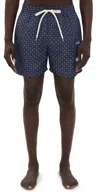 Les Deux Stan Ornament Aop Swim Shorts 2.0 Dark Navy In Dark Navy