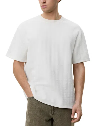 Les Deux Stripe Jacquard T Shirt In White