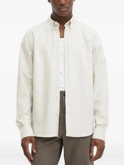 Les Deux Striped Button-down Shirt In Neutral