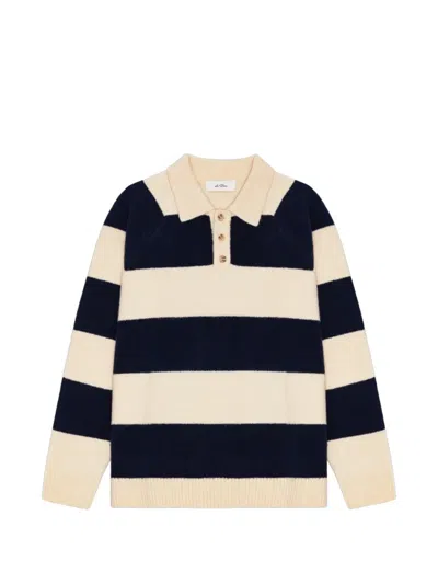 Les Deux Striped Long-sleeve Sweater In Multi