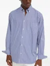 Les Deux Striped-pattern Patch-pocket Shirt In Blue