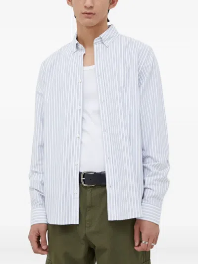 Les Deux Striped-pattern Shirt In Gray