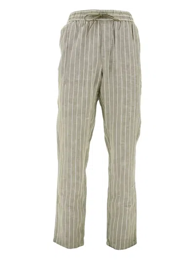 Les Deux Striped Trousers In Green