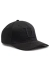 Les Deux Suede Ii Cotton-blend Cap In Black