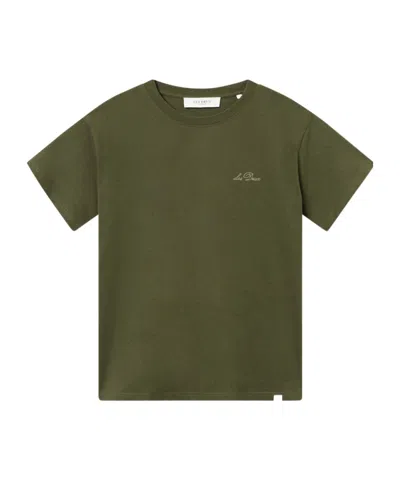 Les Deux T-shirt With Round Neck And Short Sleeves In Green