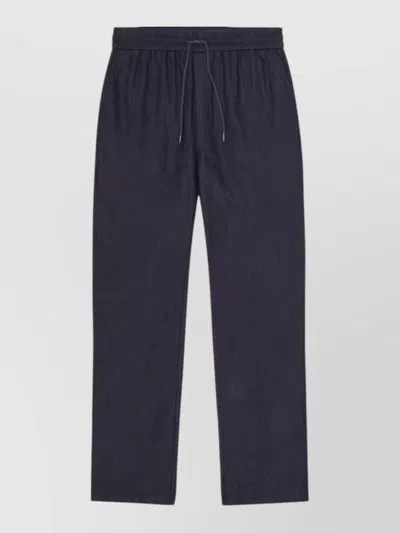 Les Deux Tailored Pants Nylon Silk Back Pockets In Blue