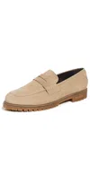 Les Deux Taylor Suede Penny Loafers Light Sand In Light Sand