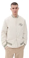Les Deux Tech Varsity Jacket Ivory In Neutral