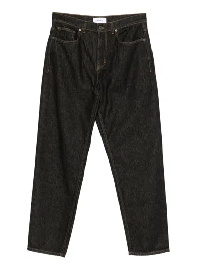Les Deux Topstitch Straight-leg Trousers In Gray