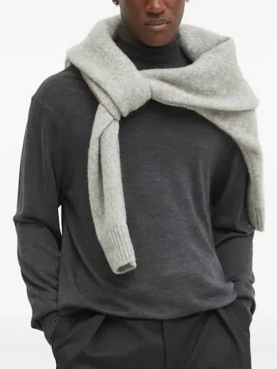 Les Deux Turtleneck Wool Sweater In Gray