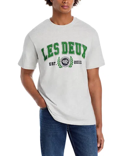 Les Deux University Graphic Tee In Light Gray