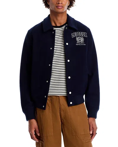 Les Deux University Varsity Jacket In Navy