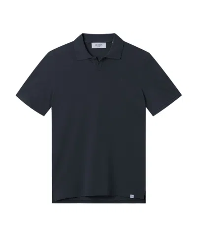 Les Deux V-neck Short-sleeved Polo Shirt In Black