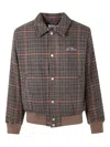 Les Deux "varsity Houndstooth" Jacket In Brown