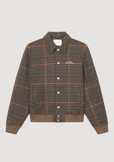 Les Deux Varsity Houndstooth Jacket In Multi