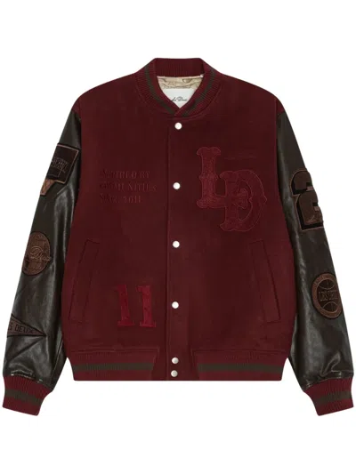 Les Deux Wool Blend Snap Varsity Jacket In Multi