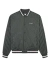 Les Deux "varsity Tech Pinstripe" Jacket In Green